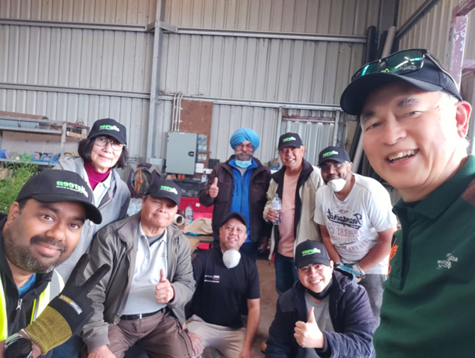 Volunteers planting trees